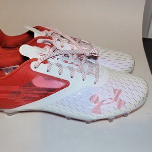 Under Armour Football Cleats 3023190-600 white/red  sz 12 Brand New W/O Box